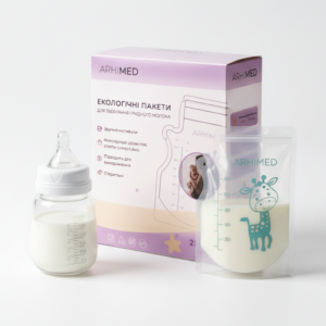 Комплект: Пакеты для молока ArhiMED Gentle Bag (30шт) + Бутылочка для молока ArhiMED Gentle bottle